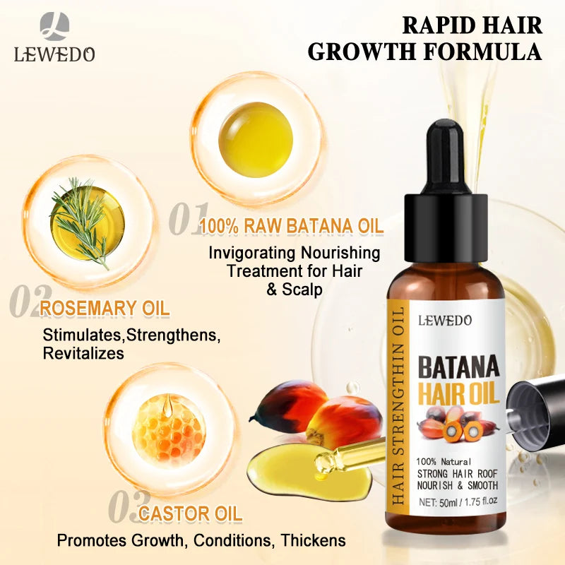 Lewedo Naturals Batana Oil Fast Hair Growth for Men Women