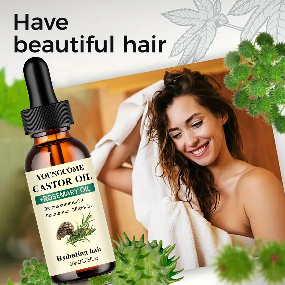 Mix Castor Oil and Rosemary Oil for Hair Growth