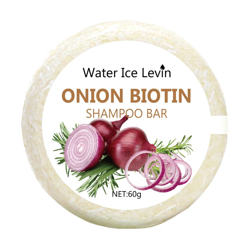 Onion & Biotin Shampoo Bar - 60g, Suitable for All Hair Types